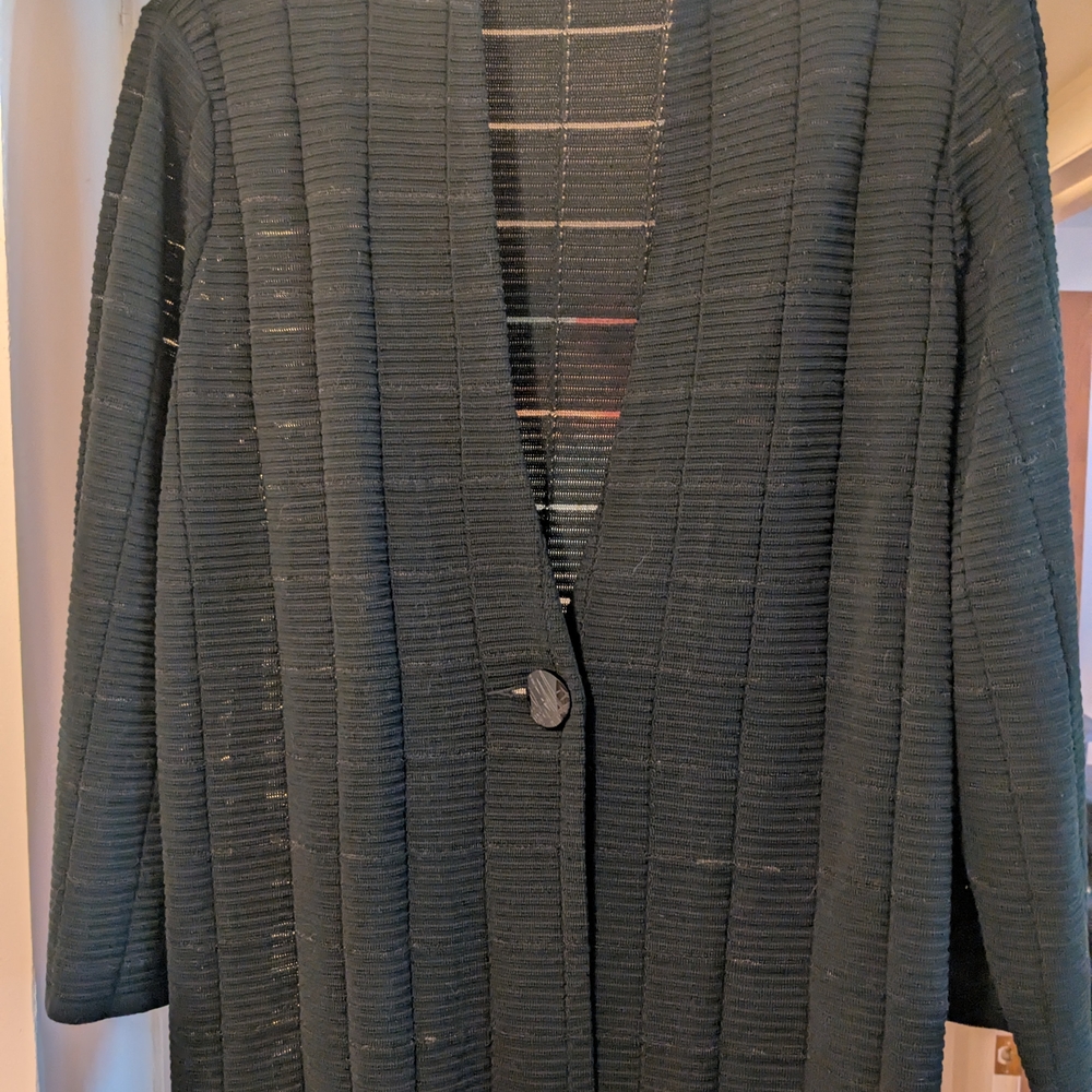 Ming Wang Black Blazer Classic Suit Jacket